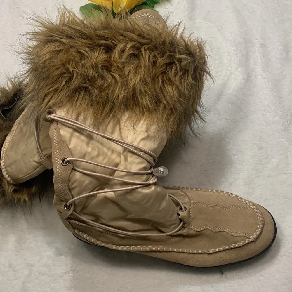 🌹 FLASH SALE 🔥Vintage Steve Madden Sequall - Like New Suede & Nylon Boots